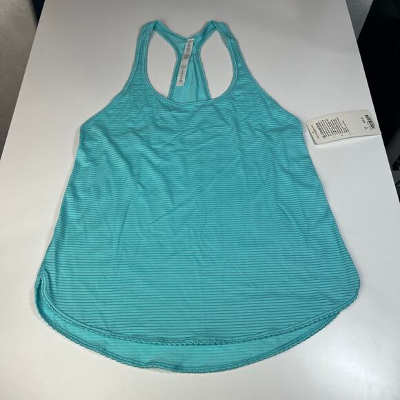 Lululemon 105 F Singlet Tank Top Sz 6 NWT Heathered Angel Blue Silverescent Tech - Picture 11 of 15